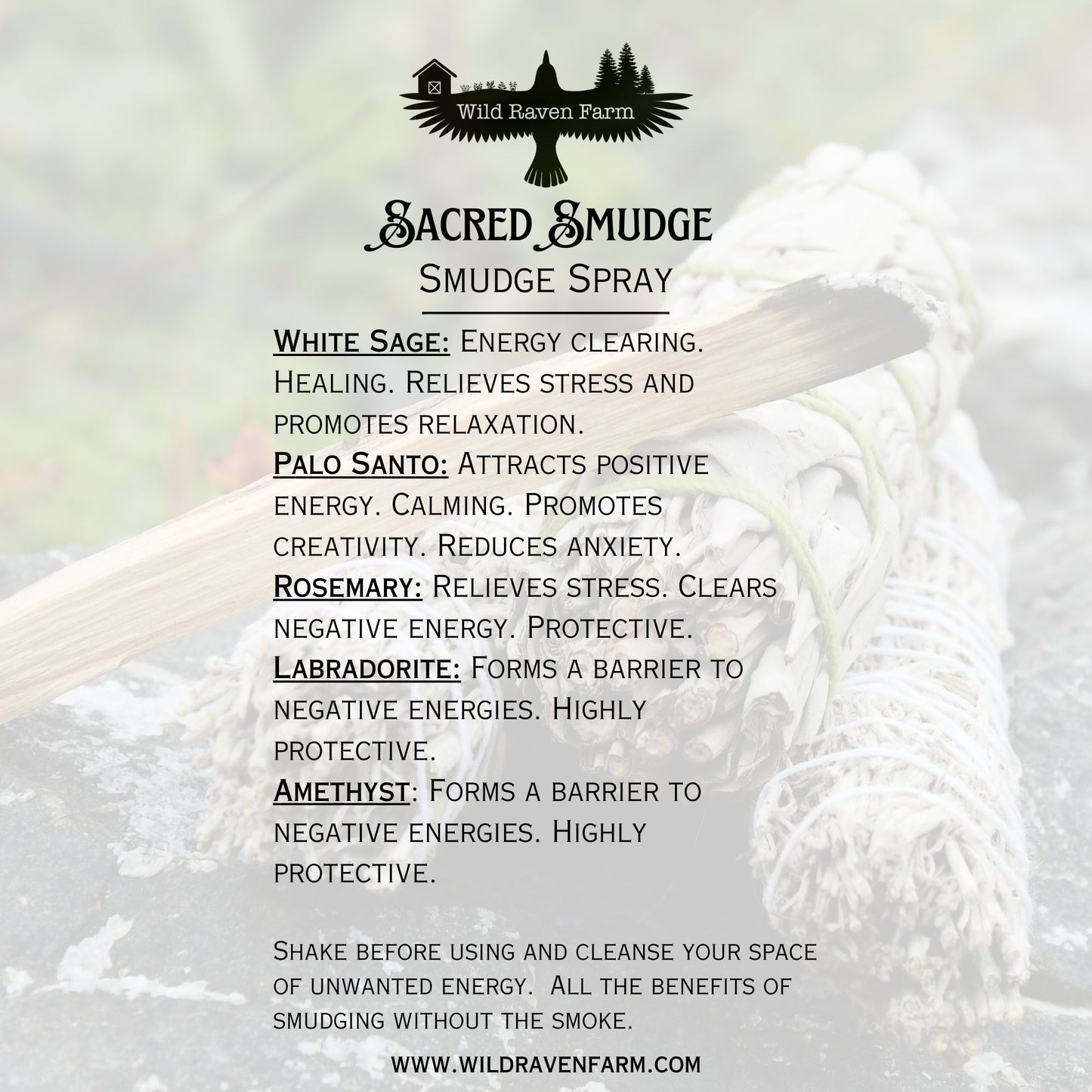 Smudge Spray - Sacred Smudge